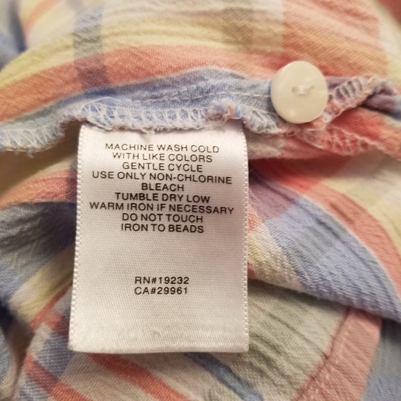 ALFRED DUNNER Woman 20W  Button Down Plaid Shirt Blouse RN 19232 - Picture 7 of 8